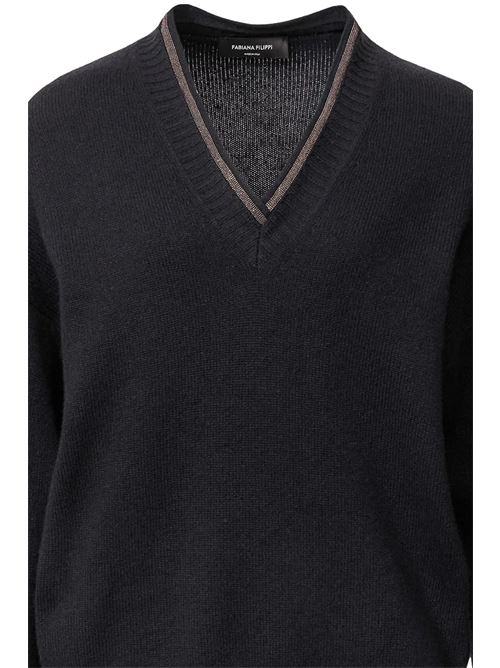 platinum v-neck FABIANA FILIPPI | MAD225F467L5175146